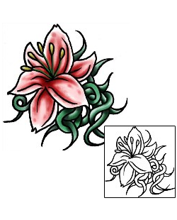 Lily Tattoo Plant Life tattoo | PLF-01933