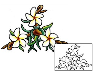 Plumeria Tattoo Plant Life tattoo | PLF-01990