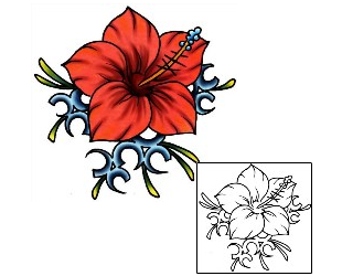 Hibiscus Tattoo Plant Life tattoo | PLF-02038