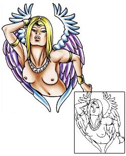 Angel Tattoo Religious & Spiritual tattoo | PLF-02295