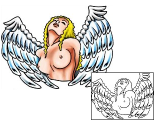 Angel Tattoo Religious & Spiritual tattoo | PLF-02296