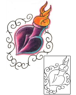 Sacred Heart Tattoo Religious & Spiritual tattoo | PNF-00014