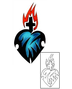 Sacred Heart Tattoo Religious & Spiritual tattoo | PNF-00016
