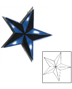 Nautical Star Tattoo Astronomy tattoo | PNF-00070