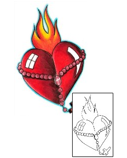 Sacred Heart Tattoo Religious & Spiritual tattoo | PNF-00109
