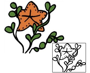 Starfish Tattoo Specific Body Parts tattoo | PPF-00962