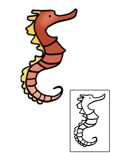 Seahorse Tattoo Specific Body Parts tattoo | PPF-01034