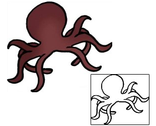 Octopus Tattoo Specific Body Parts tattoo | PPF-01041