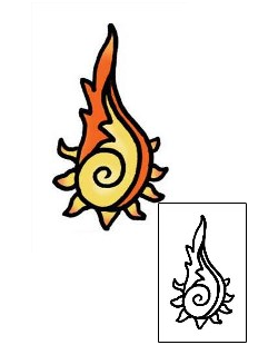 Fire – Flames Tattoo Astronomy tattoo | PPF-01528