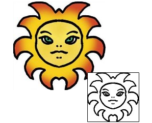 Sun Tattoo Astronomy tattoo | PPF-01550