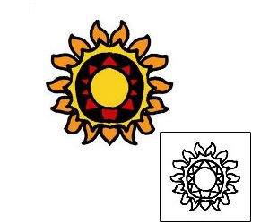 Sun Tattoo Astronomy tattoo | PPF-01592