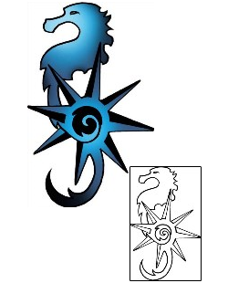 Seahorse Tattoo Astronomy tattoo | PPF-01735