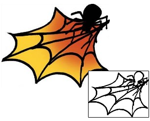 Spider Web Tattoo Insects tattoo | PPF-02340