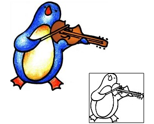 Picture of Musical Penguin Tattoo
