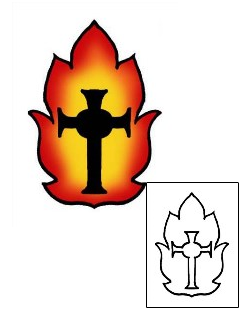 Fire – Flames Tattoo Religious & Spiritual tattoo | PPF-02492