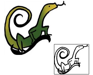 Lizard Tattoo Reptiles & Amphibians tattoo | PPF-02955