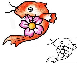 Fish Tattoo Marine Life tattoo | PPF-03056