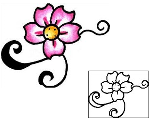 Flower Tattoo Specific Body Parts tattoo | PPF-03087