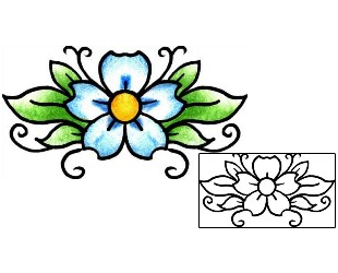 Flower Tattoo Specific Body Parts tattoo | PPF-03100
