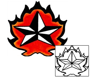 Fire – Flames Tattoo Astronomy tattoo | PPF-03136