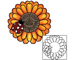 Sunflower Tattoo Insects tattoo | PPF-03297