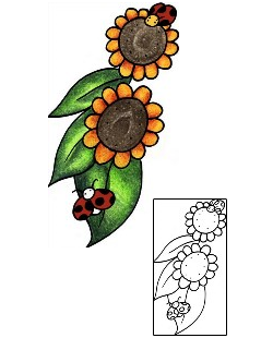 Sunflower Tattoo Insects tattoo | PPF-03329