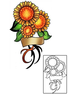 Sunflower Tattoo Plant Life tattoo | PPF-03337