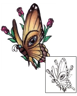 Butterfly Tattoo Plant Life tattoo | PVF-00453