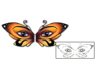 Butterfly Tattoo Specific Body Parts tattoo | PVF-00457