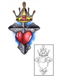 Sacred Heart Tattoo Religious & Spiritual tattoo | PVF-00542