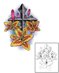 Lily Tattoo Religious & Spiritual tattoo | PVF-00555