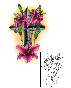Lily Tattoo Religious & Spiritual tattoo | PVF-00556