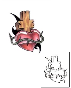Sacred Heart Tattoo Religious & Spiritual tattoo | PVF-00695