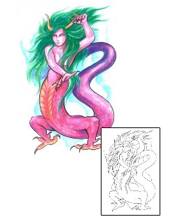 Mermaid Tattoo Mythology tattoo | PYF-00019