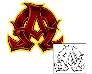 Symbol Tattoo Alpha And Omega Tattoo