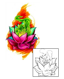 Lotus Tattoo Plant Life tattoo | QDF-00021