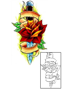 Dagger Tattoo Plant Life tattoo | QDF-00035