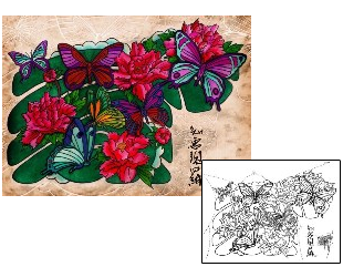 Butterfly Tattoo Plant Life tattoo | RCF-00001