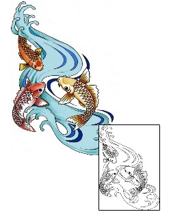 Fish Tattoo Marine Life tattoo | RCF-00054