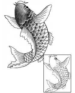 Koi Tattoo Marine Life tattoo | RCF-00057