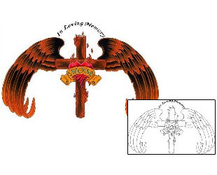 Cross Tattoo Religious & Spiritual tattoo | RIF-00256