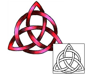 Trinity Knot Tattoo Religious & Spiritual tattoo | RIF-00417