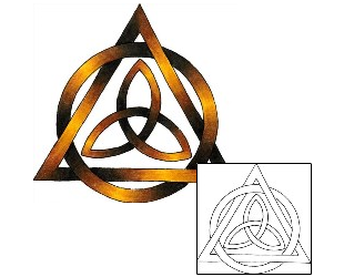 Trinity Knot Tattoo Religious & Spiritual tattoo | RIF-00428
