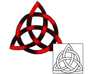 Trinity Knot Tattoo Religious & Spiritual tattoo | RIF-00430