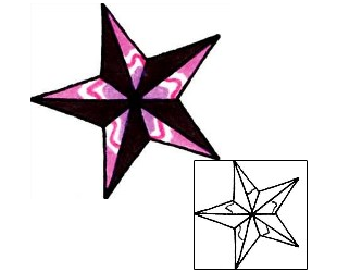 Nautical Star Tattoo Astronomy tattoo | RIF-00626