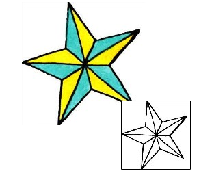 Nautical Star Tattoo Astronomy tattoo | RIF-00836