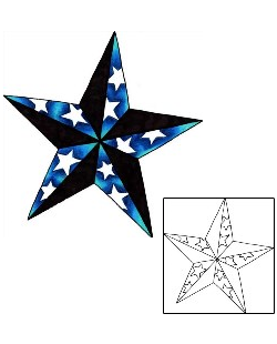 Nautical Star Tattoo Astronomy tattoo | RIF-00852