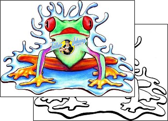 Frog Tattoo reptiles-and-amphibians-frog-tattoos-rich-lang-rlf-00007