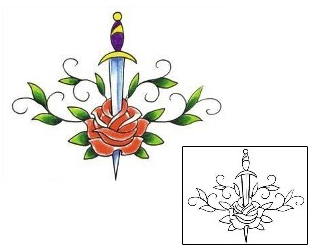 Rose Tattoo Plant Life tattoo | RNF-00061