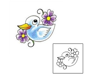 Duck Tattoo Plant Life tattoo | RNF-00066